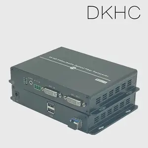 DVI光端机2路DVI+环出+音频+RS232高清光端机延长器单模单芯LC接口