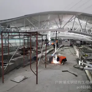 广州埔成网架管桁架加工基地|华南球形网架制作|管桁架相贯口切割焊接加工 含税运发货