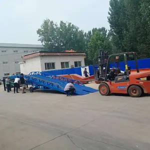 ǭ���ƶ�ʽװж������С�͵綯Һѹ����������װ��װжƽ̨б�¹̶�ƽ̨