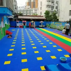 拼装运动地板 山东济南悬浮拼装地板 幼儿园操场拼装地板 米格
