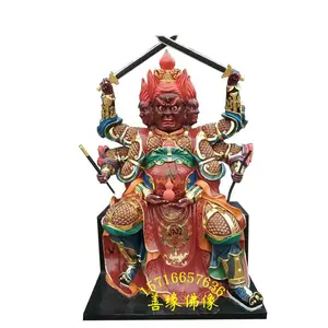 火神爷神像树脂玻璃钢塑像古彩极彩贴金河南善缘佛像厂直销