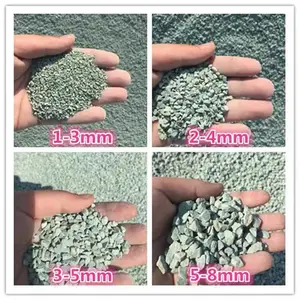 水族馆用绿色沸石粉 园艺拌土用沸石颗粒 3-6mm绿沸石