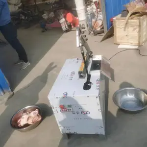 电助力两用手动切骨机 剁排骨切肉机 巴沙鱼冻鱼切骨机厂家