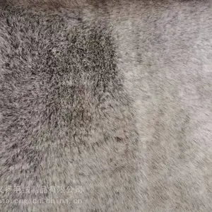 宁波慈溪产高端灰褪白染黑尖高仿真狐狸毛