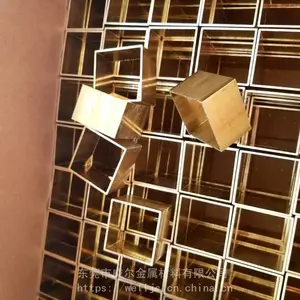 C2700进口环保黄铜方管 四方铜管 ***切割加工黄铜管 环保装饰用黄铜方管 大规格可零切 威尔金属