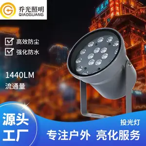 户外投光灯照树灯功率照射效果18W圆形照射灯RGBW四合一灯