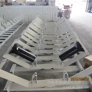 V型梳型托辊组腰鼓形托辊厂家定制定做-材质铁北京钢厂专用