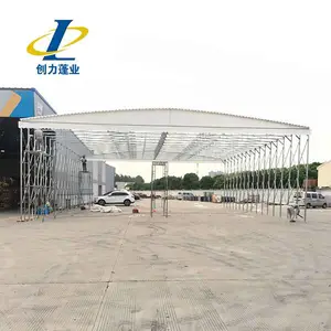 定做推拉篷布_长葛大型电动推拉棚定做悬空雨篷