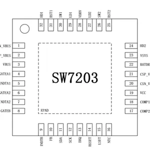 智融推出100W双向升降压芯片 SW7203 电流8A 1-4节电池充放电