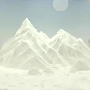 店面橱窗展示美陈雕塑雪山造型独具一格别具匠心