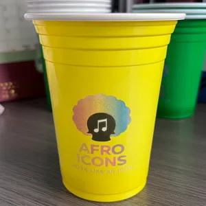 双色beerpong游戏杯酒吧派对塑料杯 色彩丰富UV无版印刷 一个起印