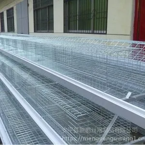 实体化厂家批发热卖蛋鸡笼带配件 三层四门镀锌 现货鸡笼子