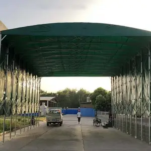 南宁定做移动推拉雨篷带轮式收缩雨棚加固钢筋大棚烧烤帐篷