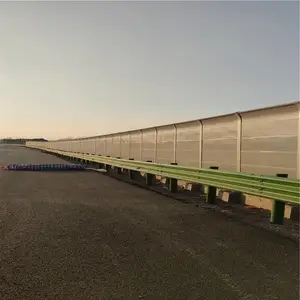 道路声屏障厂家 百叶孔隔音屏障定制 小区弧形声屏障