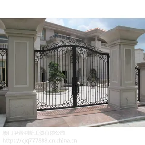 私人定制铁艺庭院门 欧式别墅庭院门大门