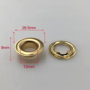 厂家直销帐篷鸡眼26.5*13*9mm铜质金色 现货供应