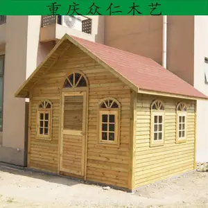 合川木制岗亭 景区移动售货亭 防腐木保安亭批发 众仁木艺