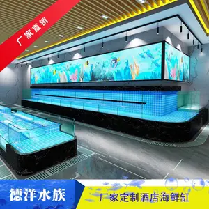厂家定做商用超市海鲜池 酒楼土建海鲜缸龙虾缸制作安装