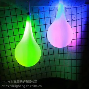 景观节庆灯会led水滴灯户外防水七彩装饰智能雨滴灯触摸感应led彩灯生产厂家