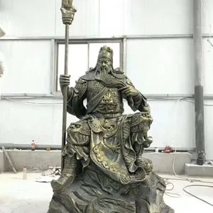 铸铜关公铜像找甘肃朝弘雕塑
