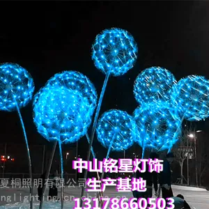 户外光纤蒲公英灯景区装饰防水芦苇草坪灯公园广场庭院园林景观灯