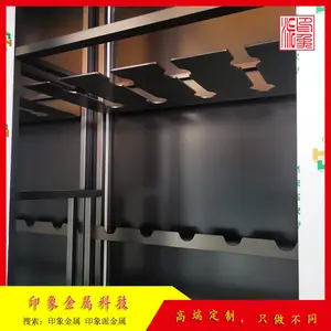 来图定制拉丝黑钛不锈钢玻璃恒温酒别墅平层商场上海深圳广州