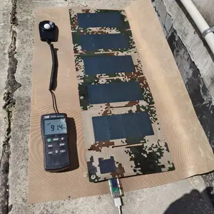 10W CIGS柔性太阳能折叠包 户外手机USB直充便携光伏充电板