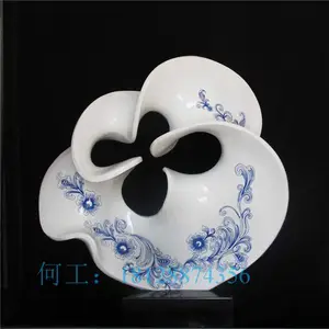 青花瓷系列玻璃钢雕塑室内客厅摆件中国风艺术雕塑品