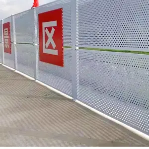 畅达市政工程装配式镀锌建筑工地沿海冲孔围挡