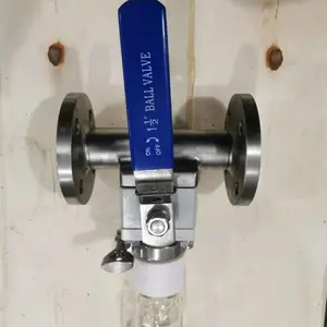 304|316法兰连接15ml衬氟DN20管道密闭定量在线取样阀门