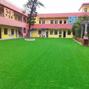 绿达网格质保绿色底部PE材质假草坪户外幼儿园学校铺设绿植地垫草