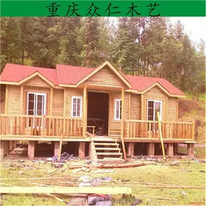 内江防腐木轻型别墅 芬兰木传统木房子 众仁木艺