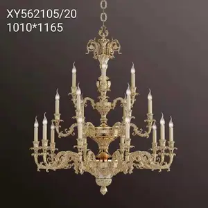 樊灯5225欧式全铜锌合金水晶吊灯饰客厅现代法式美式铜艺长灯具