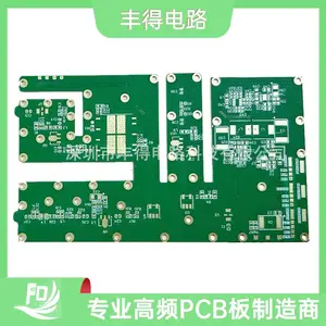 罗杰斯 ROGERS RO4350B+FR4混压板 介质厚度0.168mm, 压合后板厚0.5mm, 介电常数3.48 ， 铜厚1oz, 表面沉金工艺