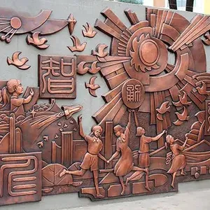 工厂直供铜浮雕、纯手工雕刻、传统民间工艺、铜壁画、铜雕塑