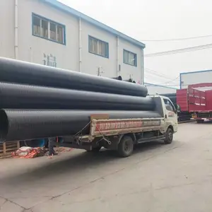 HDPE�пձڲ��ƹ�AB�� ˫����ǿ��Ͳ�ܺ�ɫ DN400 6��/��