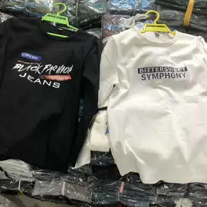 义乌地摊小商城货源圆领卫衣定做工作服青海海南潮流条纹男士长袖卫衣