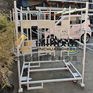 锦川非标钢制双排挂式工装车 多层材框架零件物流台车定制厂商