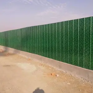 小草图案组装铁皮围挡 安装工程常用彩钢围蔽