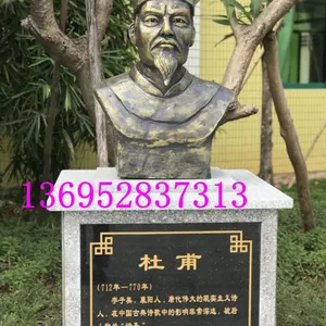 佛山玻璃钢仿铜人物雕塑厂家定做名人头像雕塑