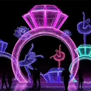 黑龙江户外造型灯厂家 变色彩灯led造型 led 定制户外灯具造型灯 钻戒 钢琴