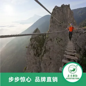 景区大型水上吊桥 水上拓展项目 步步惊心体验设备生产