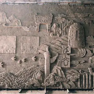 昌吉奇台涂鸦古建墙体彩绘浮雕壁画 手绘墙围墙外墙文化墙绘