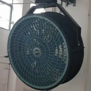 工业风扇贤丰工业摇头壁扇远距离送风车间仓库厂房降温通风纯铜永磁电机稳定运行免维护挂壁安装省空间