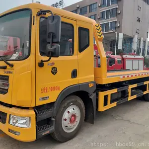 新款黄牌8吨上装市政道路清障车_东风多利卡d9拖车救援清障车厂家