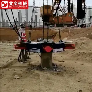 北奕液压截桩机 双钎杆方形桩破桩机山西太原工地现场