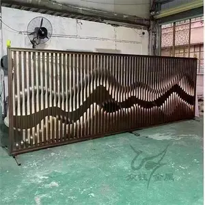 假山款式不锈钢景墙屏风超大型 户外装饰屏风花格有些什么特色