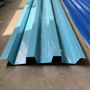 冰灰色镀锌钢承板YX75-200-600电厂煤矿专用单面涂层压型板氟碳涂层