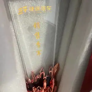 批发零售奖杯定制金属水晶星教师员工庆典活动颁奖奖牌定做