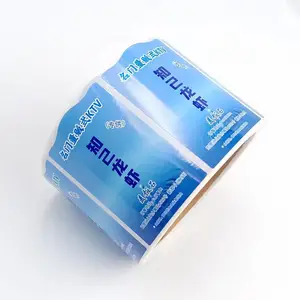 透明山泉水标签定做 矿泉水饮料瓶贴 双面包装饮用水不干胶印刷